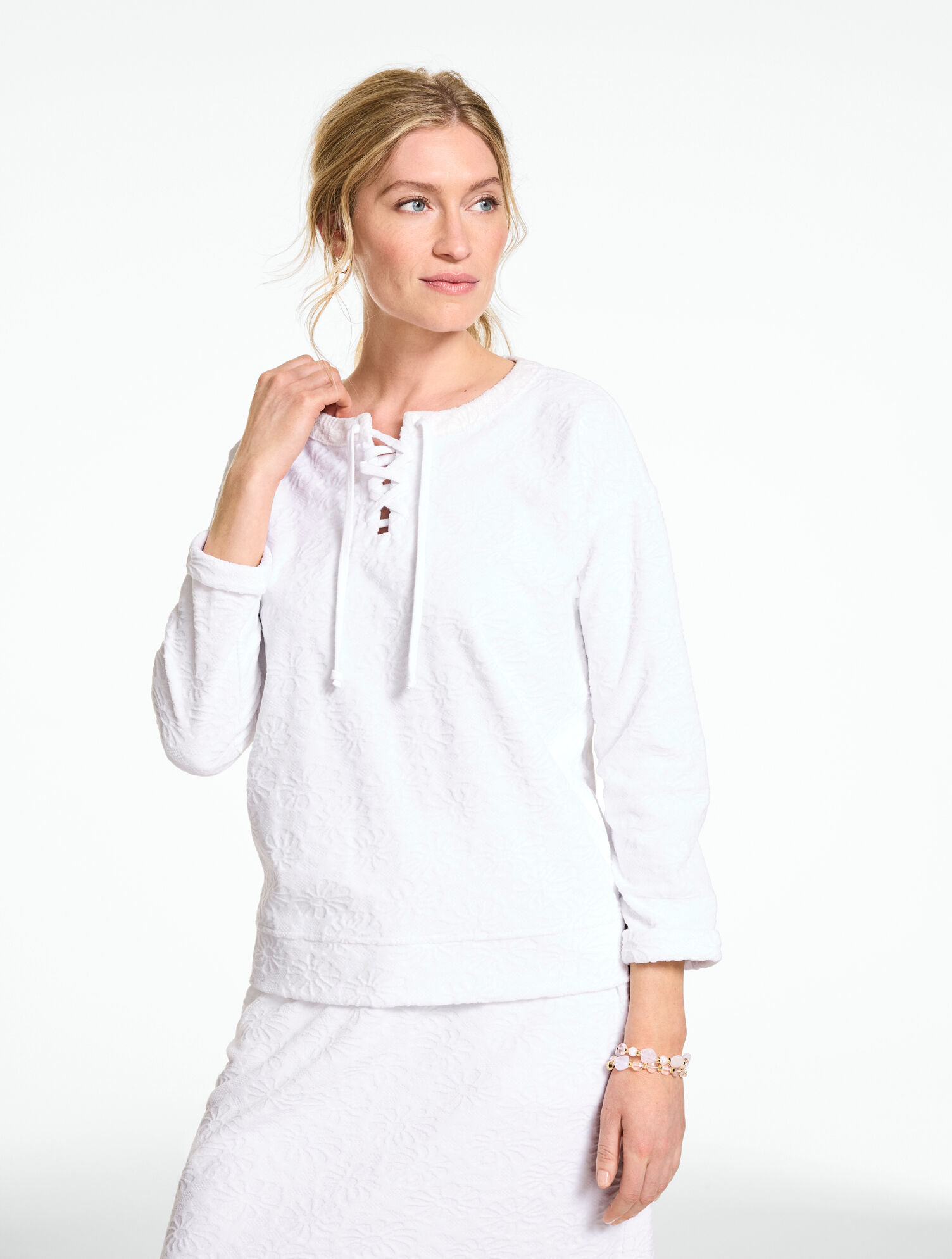 Lace-Up Pullover