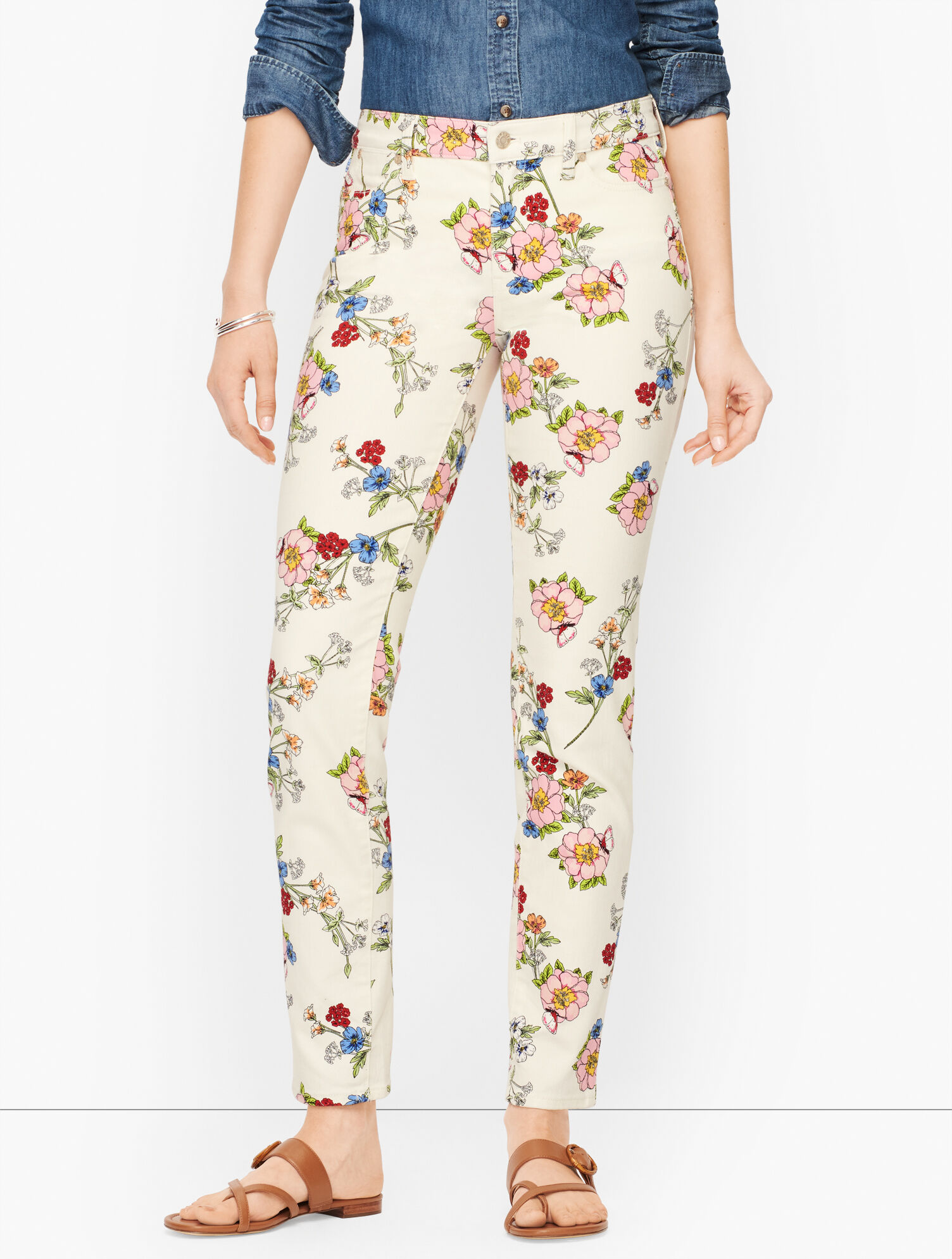 Slim Ankle Jeans - Floral Bouquet