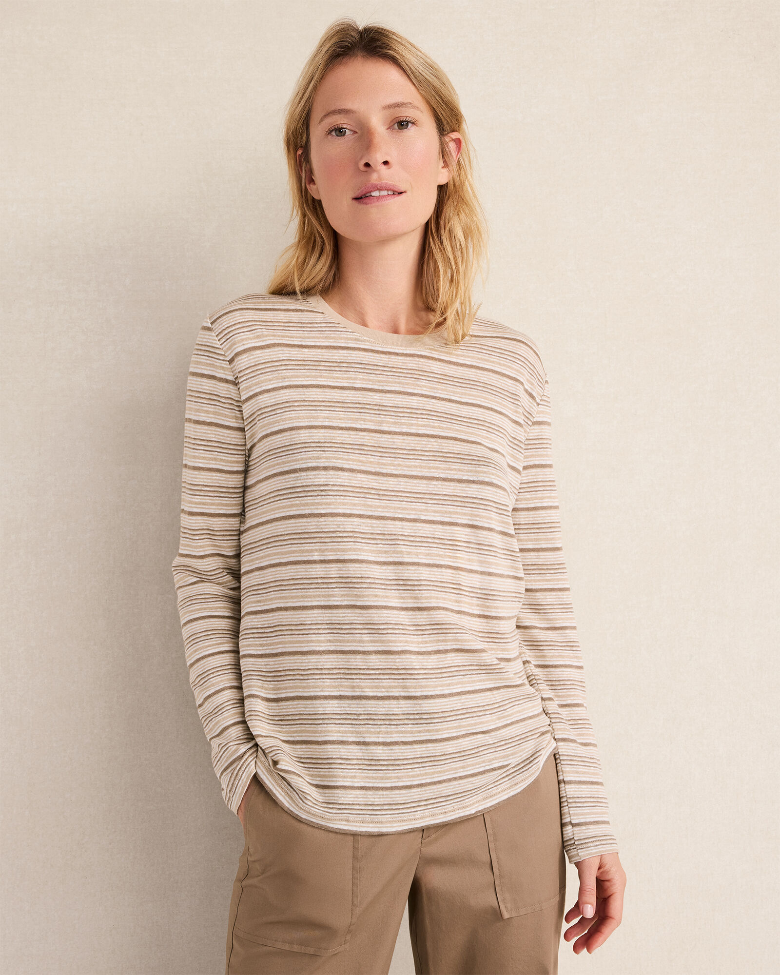 Linen Jersey Crewneck Tee