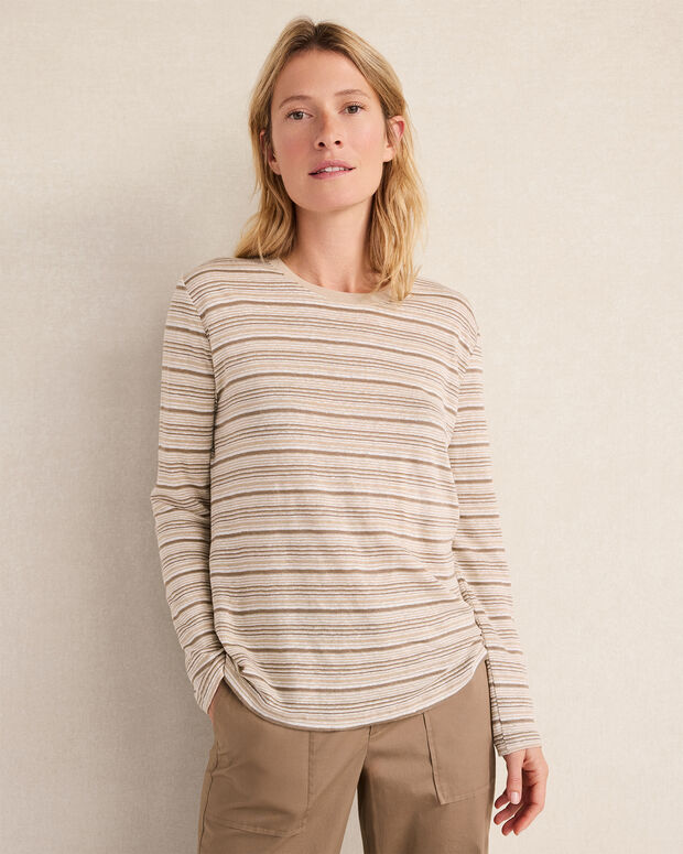 Linen Jersey Crewneck Tee