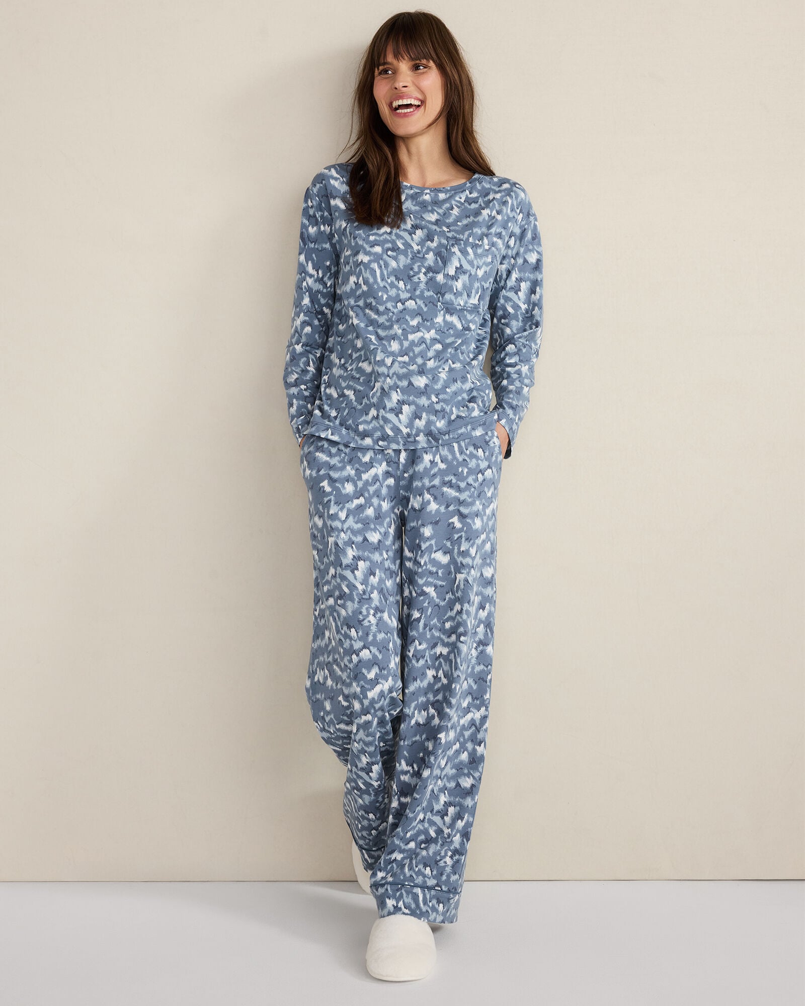 Organic Cotton Jersey Wave Pajama Shirt