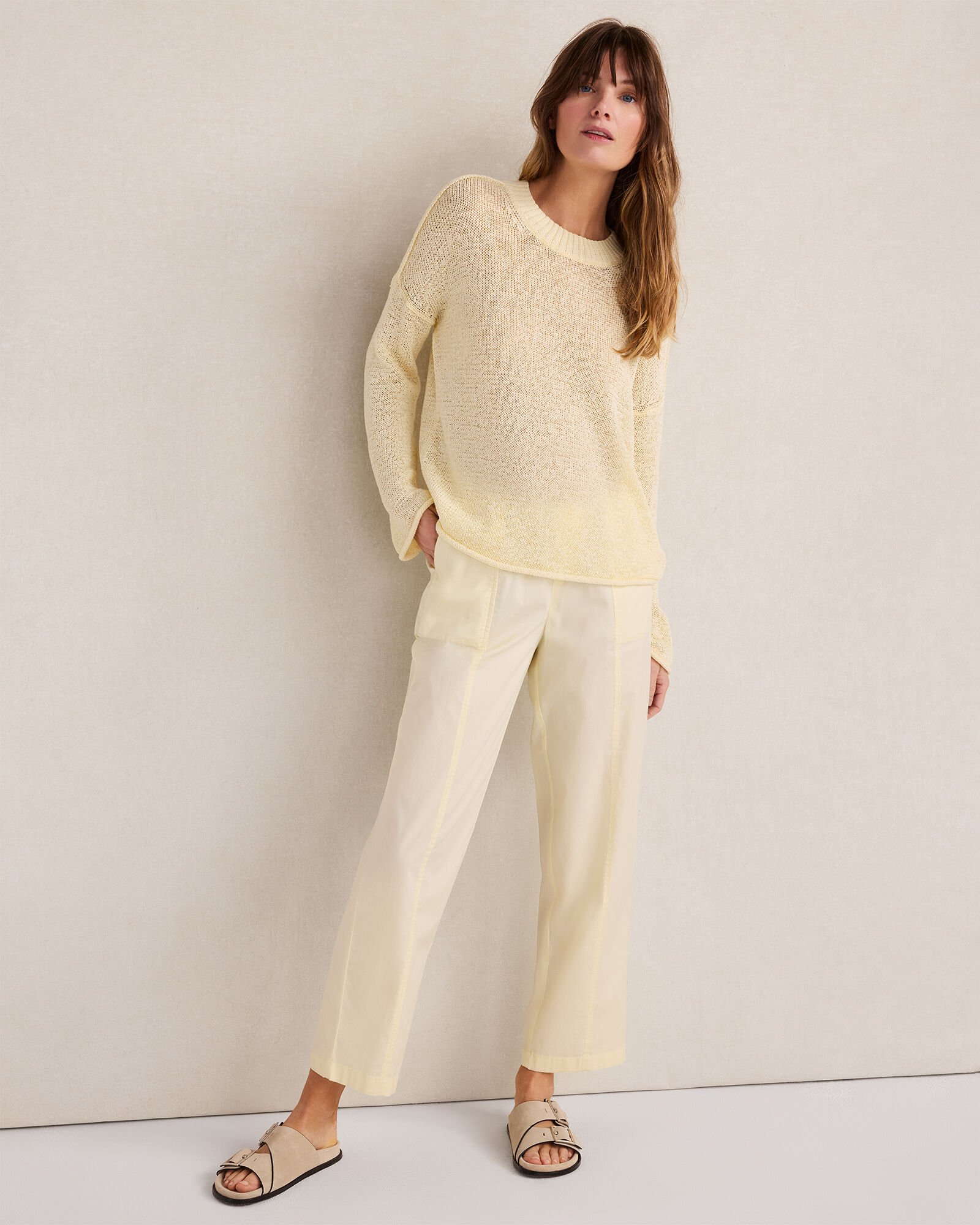 Organic Cotton Twill Tapered Pants
