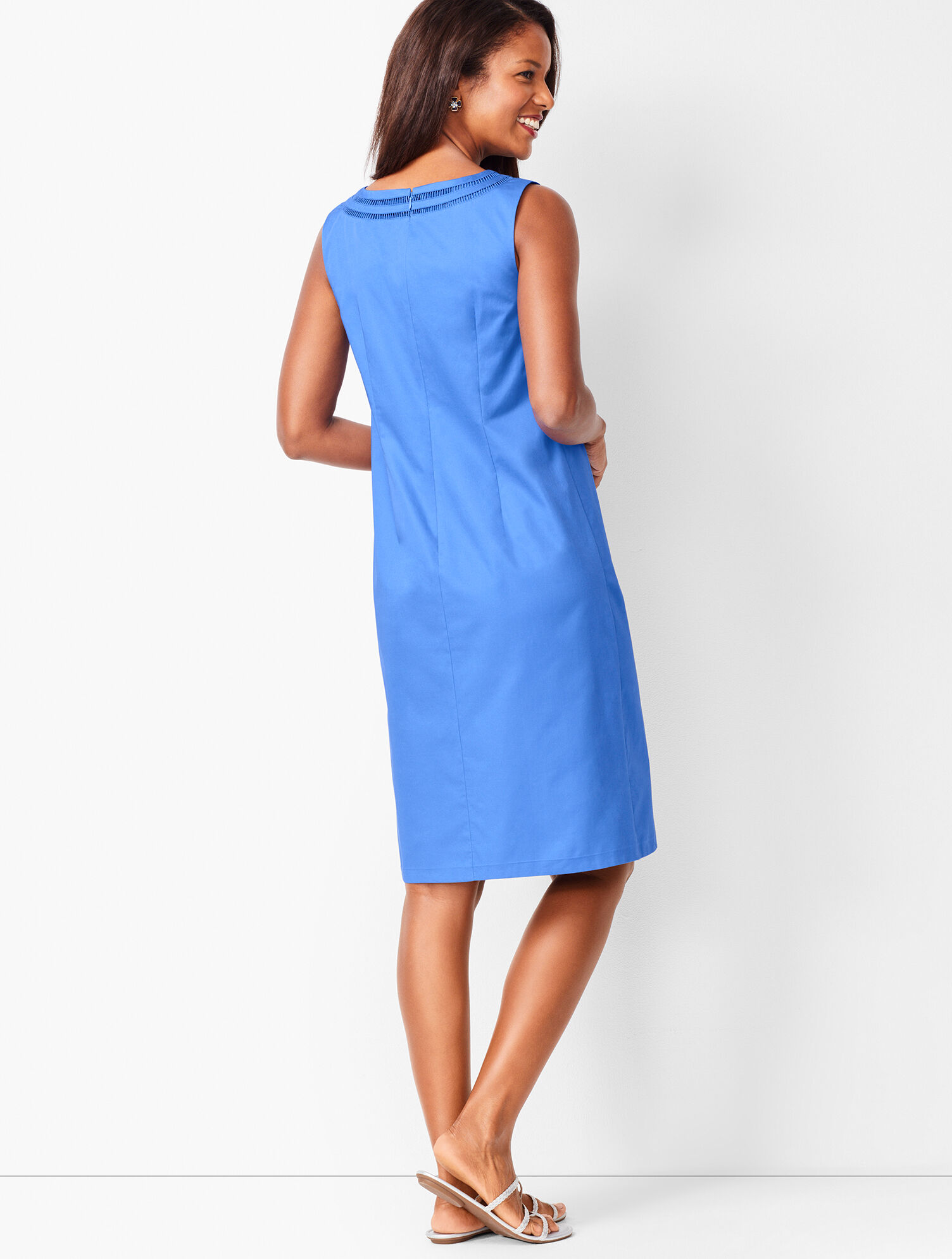 Cotton Sateen Shift Dress