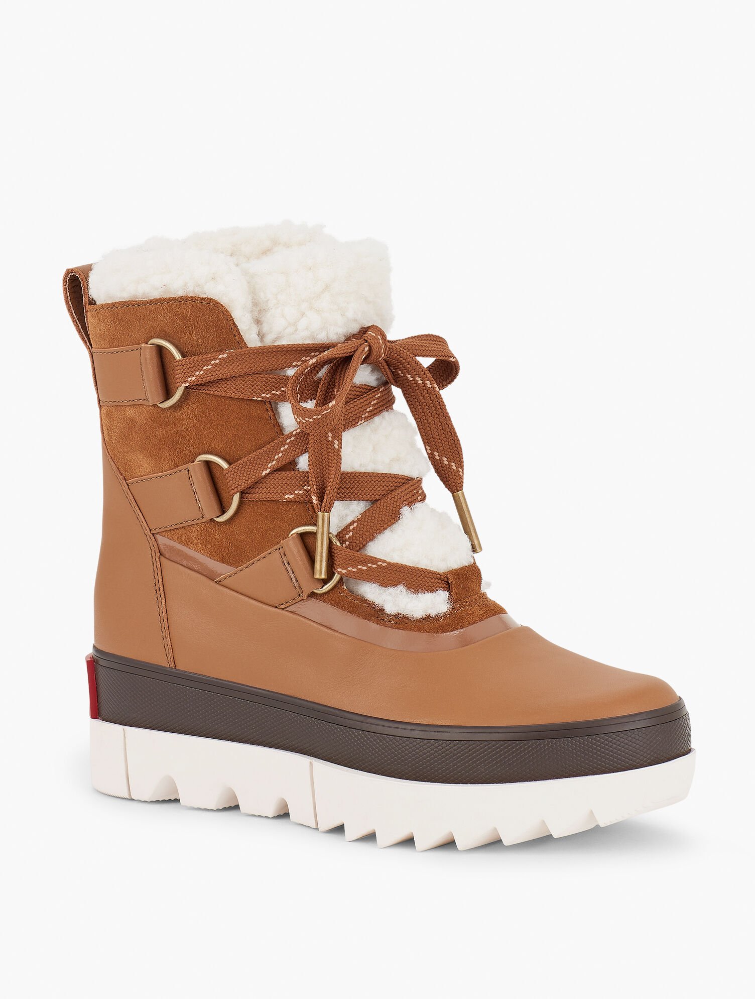Sorel Joan Of Arctic™ Shearling Trim Waterproof Leather Boots