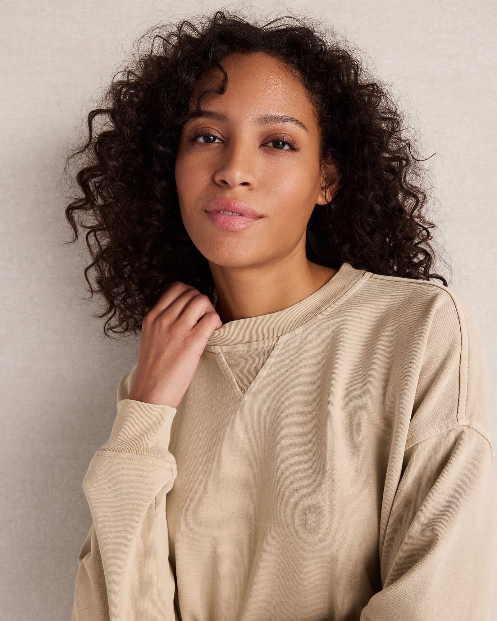Garment-Dyed Organic Cotton Terry Crewneck