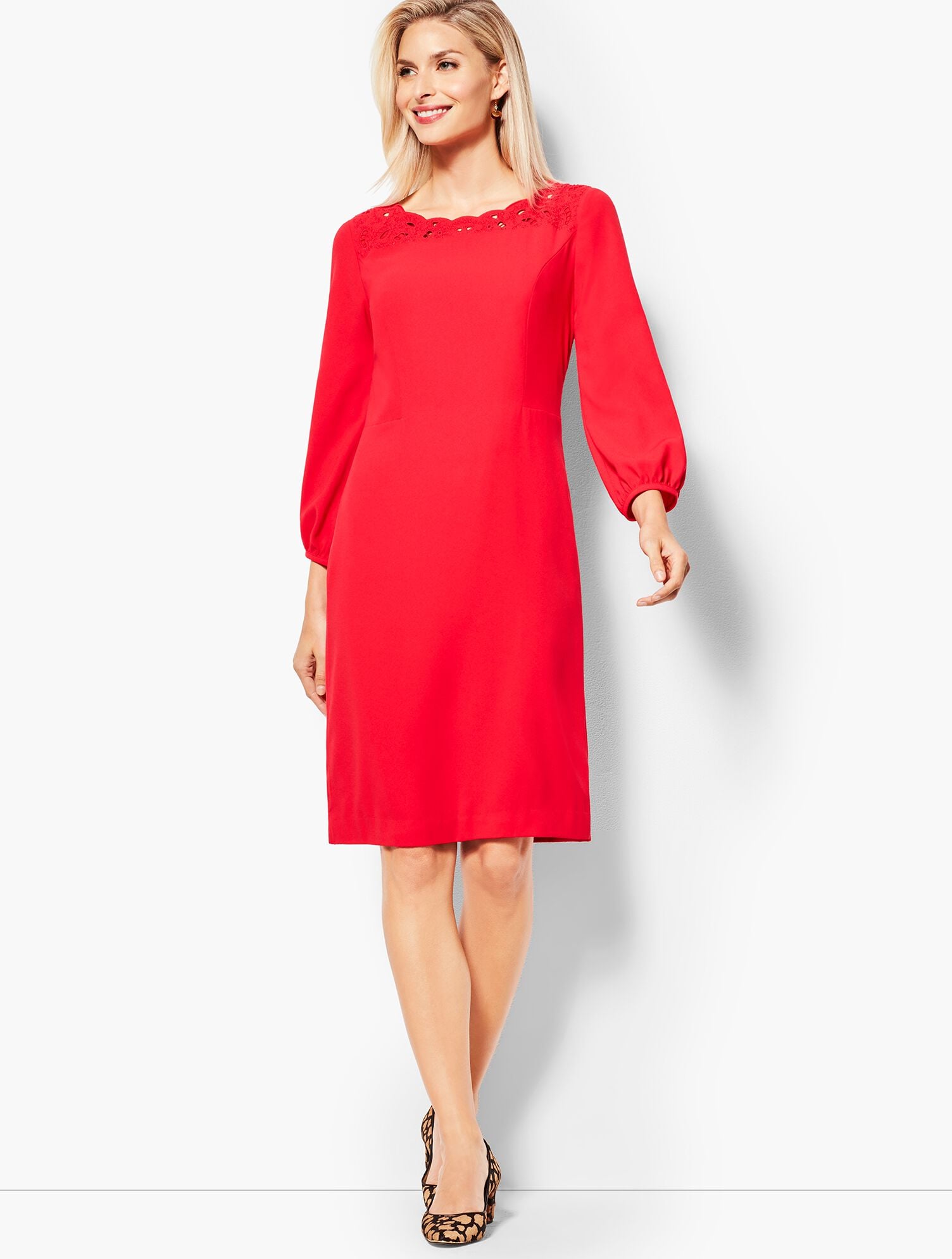 embroidered crepe dress Amelia Embroidered Crepe Dress main image 0