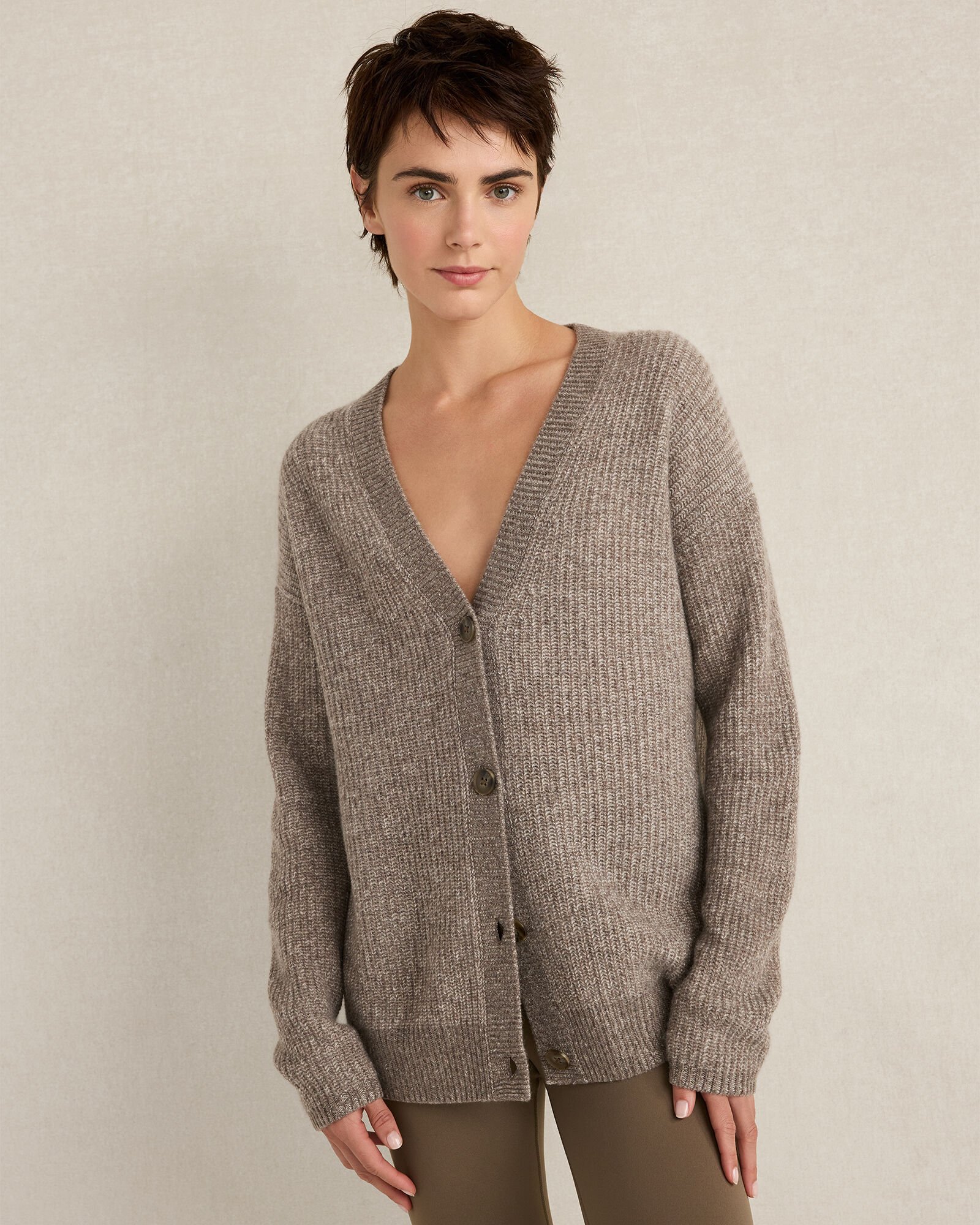Cashmere Shaker Stitch Cardigan