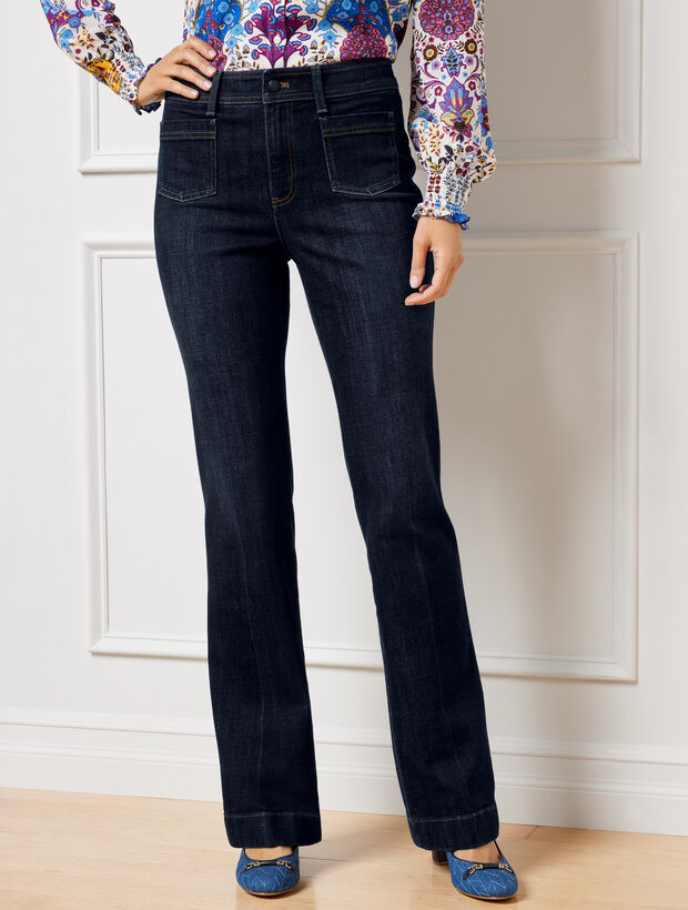 High Waist Flare Leg Jeans - Alice Wash