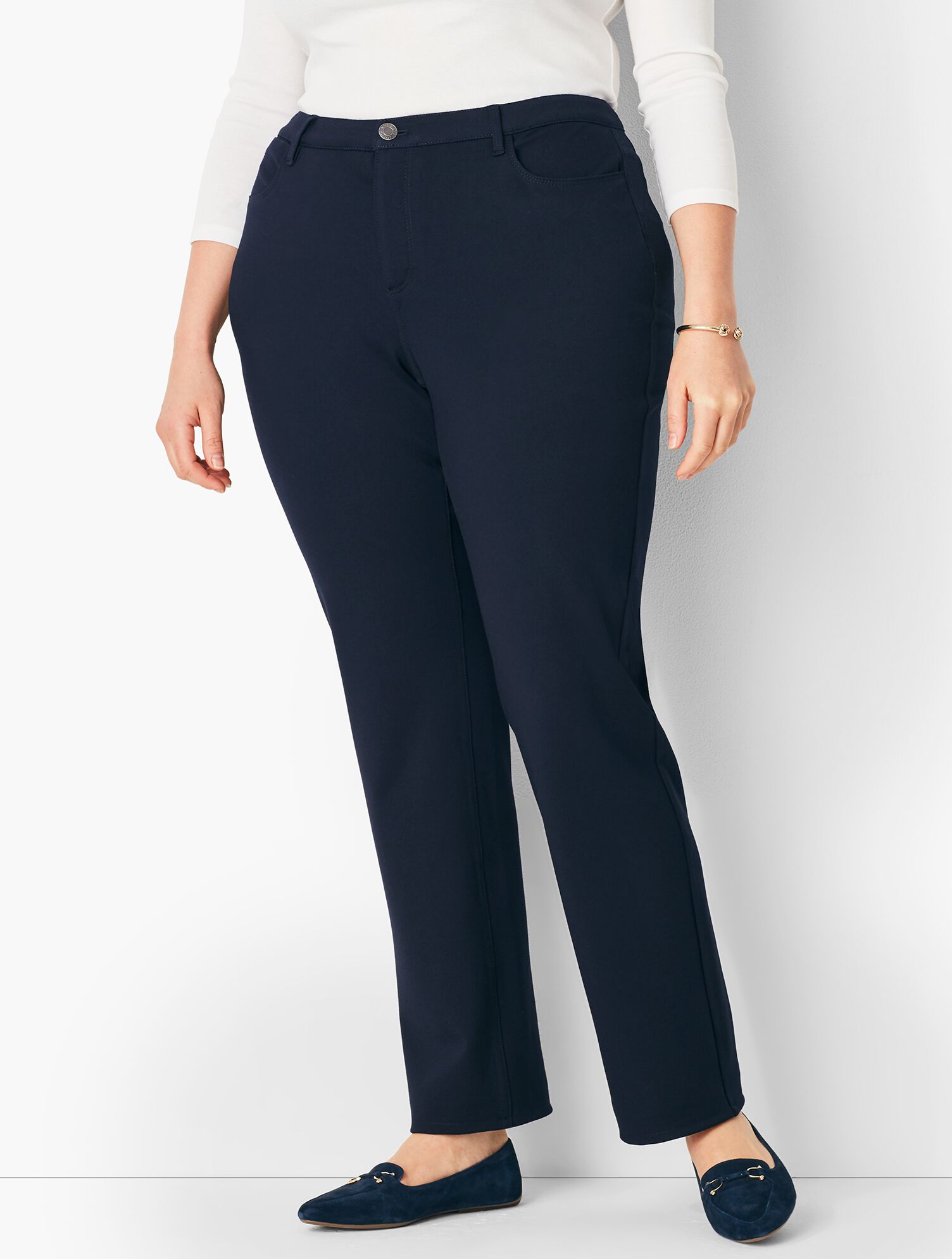high waisted curvy dress pants BT-Z {Pretty Views} Black Front Seam Pants CURVY BRAND!!! EXTENDED PLU –  Curvy Boutique Plus Size Clothing main image 0