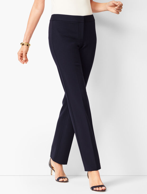 Italian Luxe Knit Straight-Leg Pants