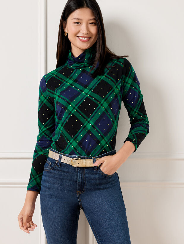 Classic Turtleneck &ndash; Black Watch Plaid