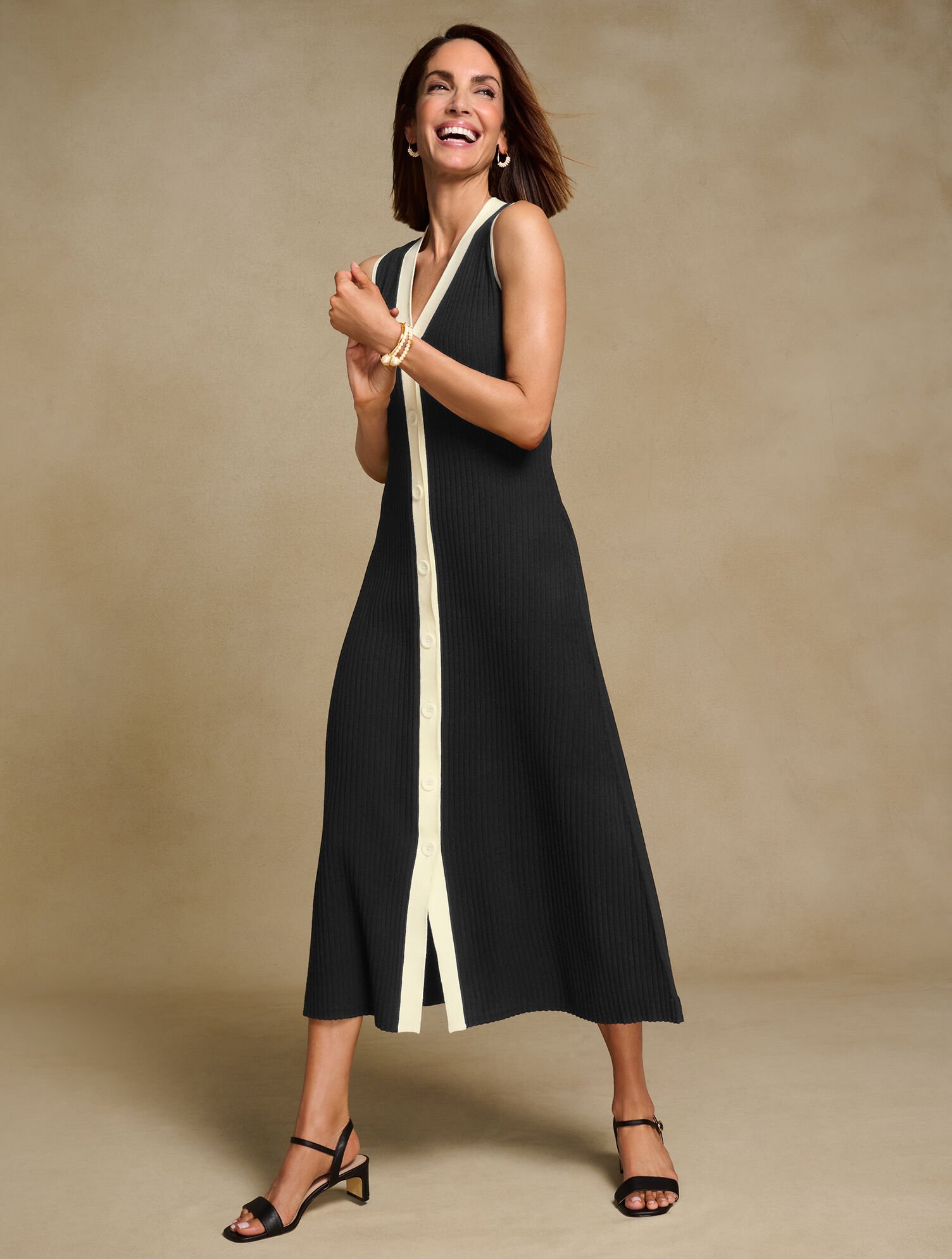 Sleeveless Midi Sweater Dress Talbots