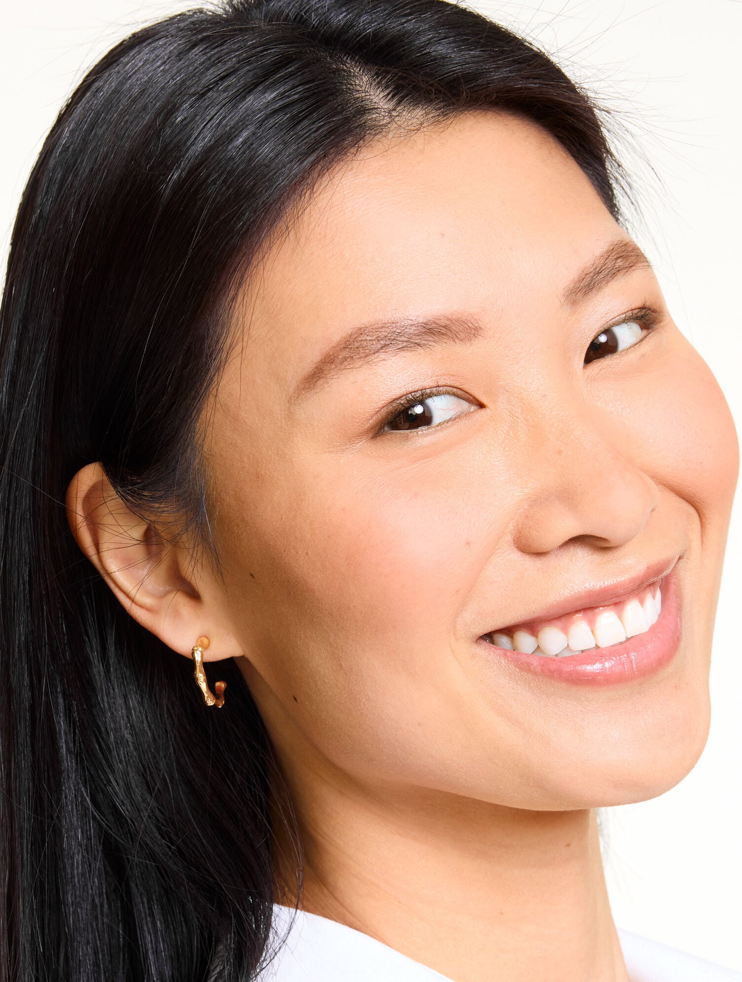 Bamboo Texture Hoop Earrings