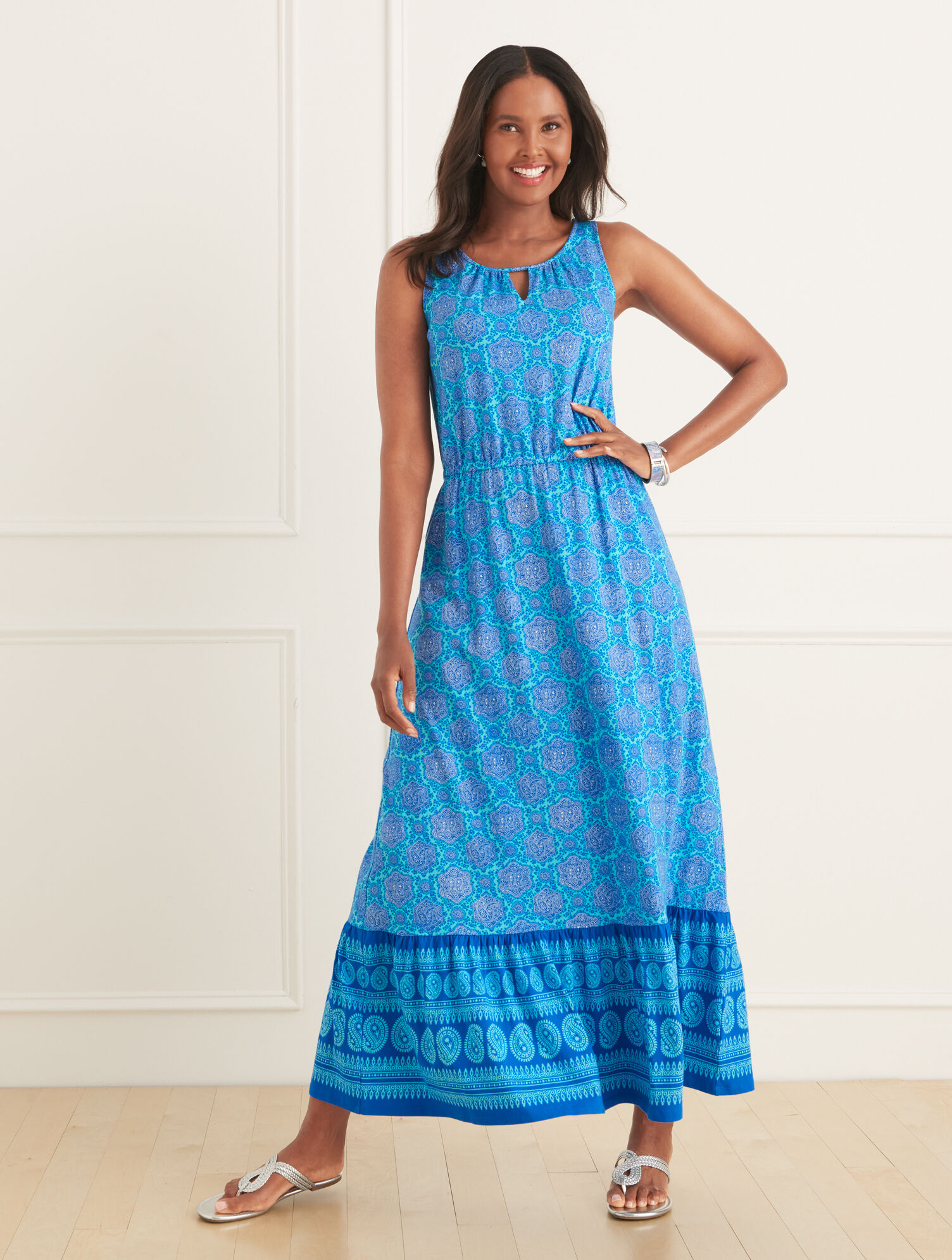 Knit Maxi Dress - Paisley Medallion