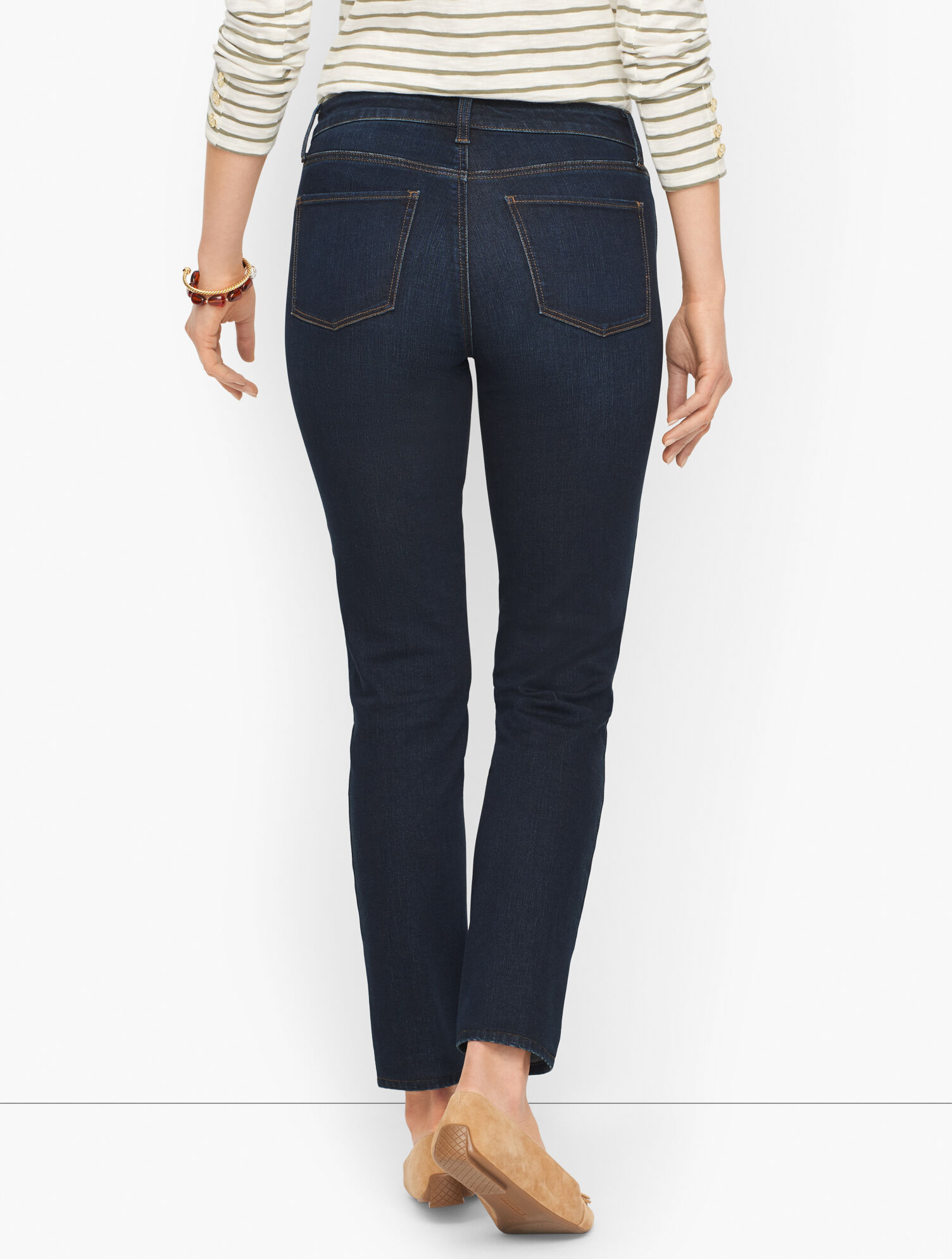 Plus Size Exclusive Slim Ankle Jeans - Meteor Wash
