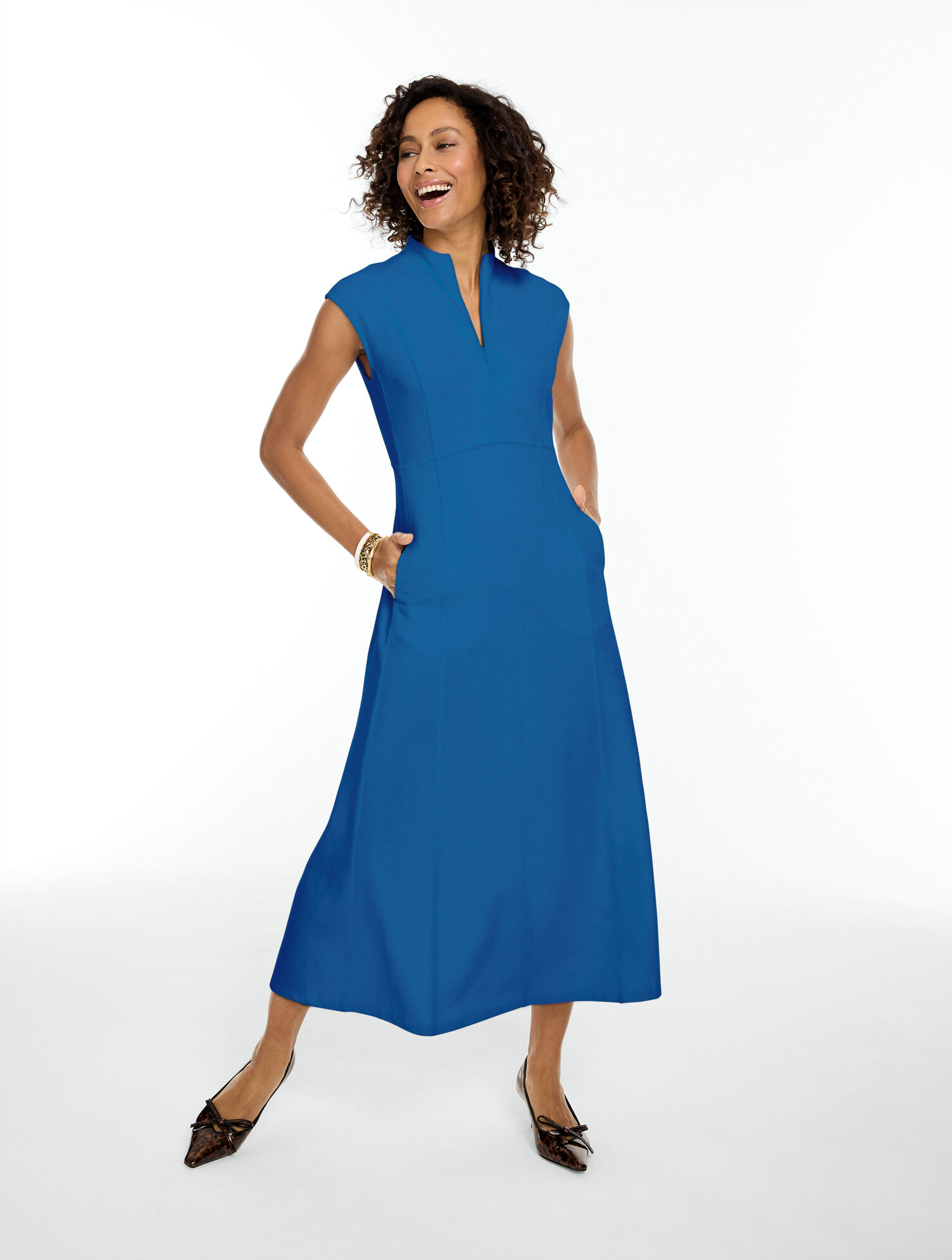 Textured Knit Fit &amp; Flare Dress