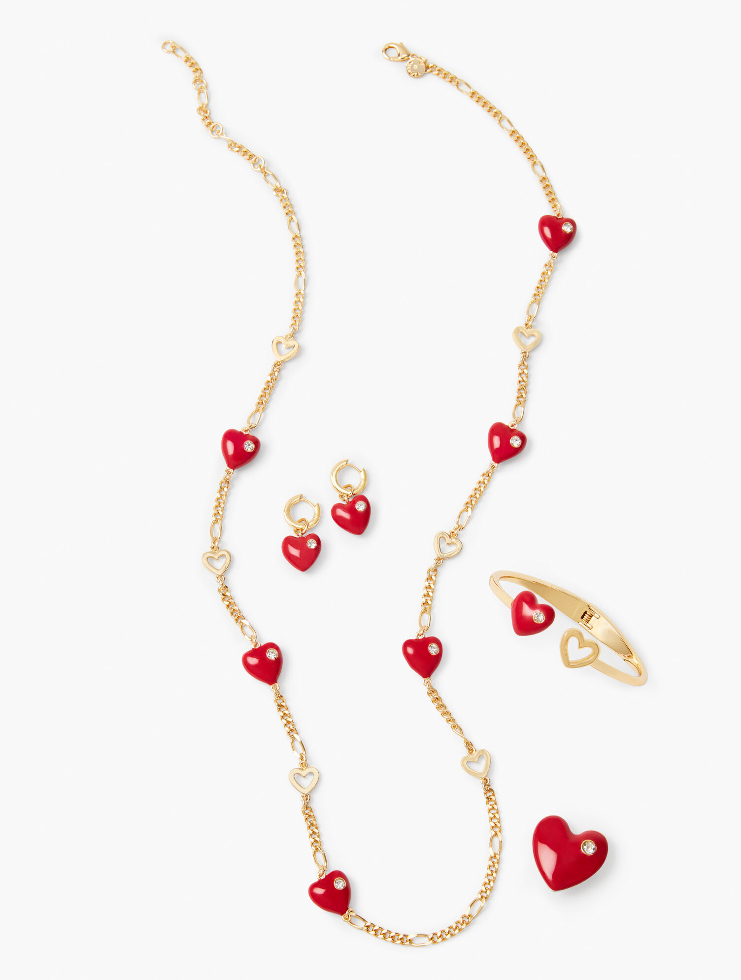 Enamel Hearts Necklace