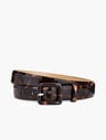 Patent Leather Covered Buckle Belt