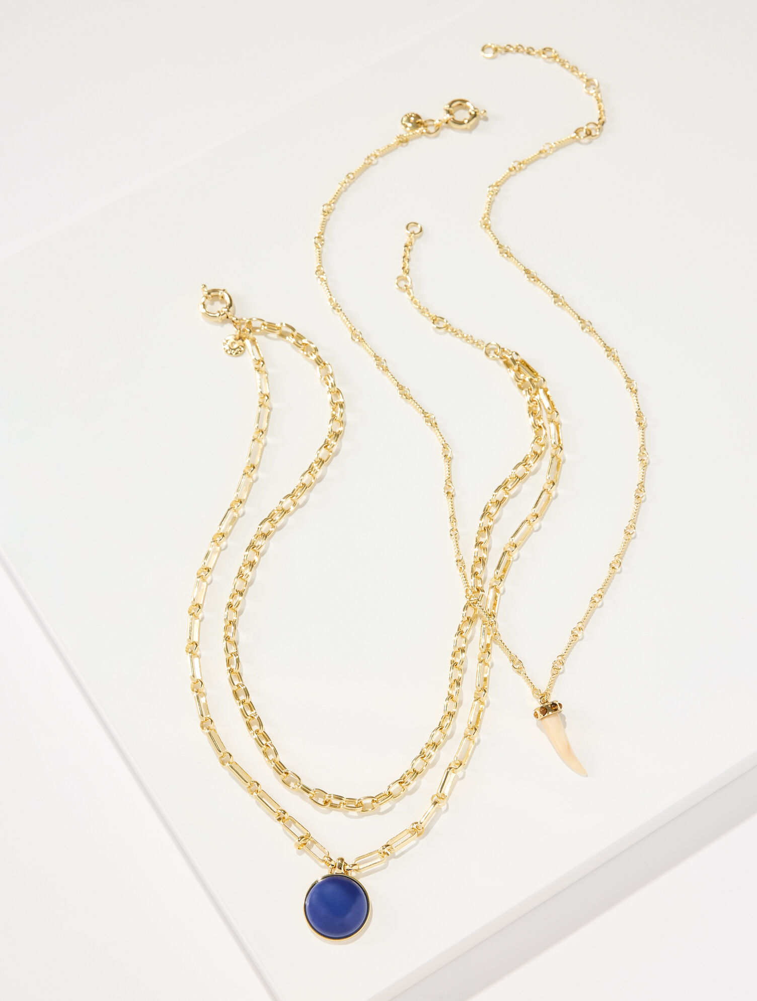 Charm Collection Layered Necklace - thumbnail 4