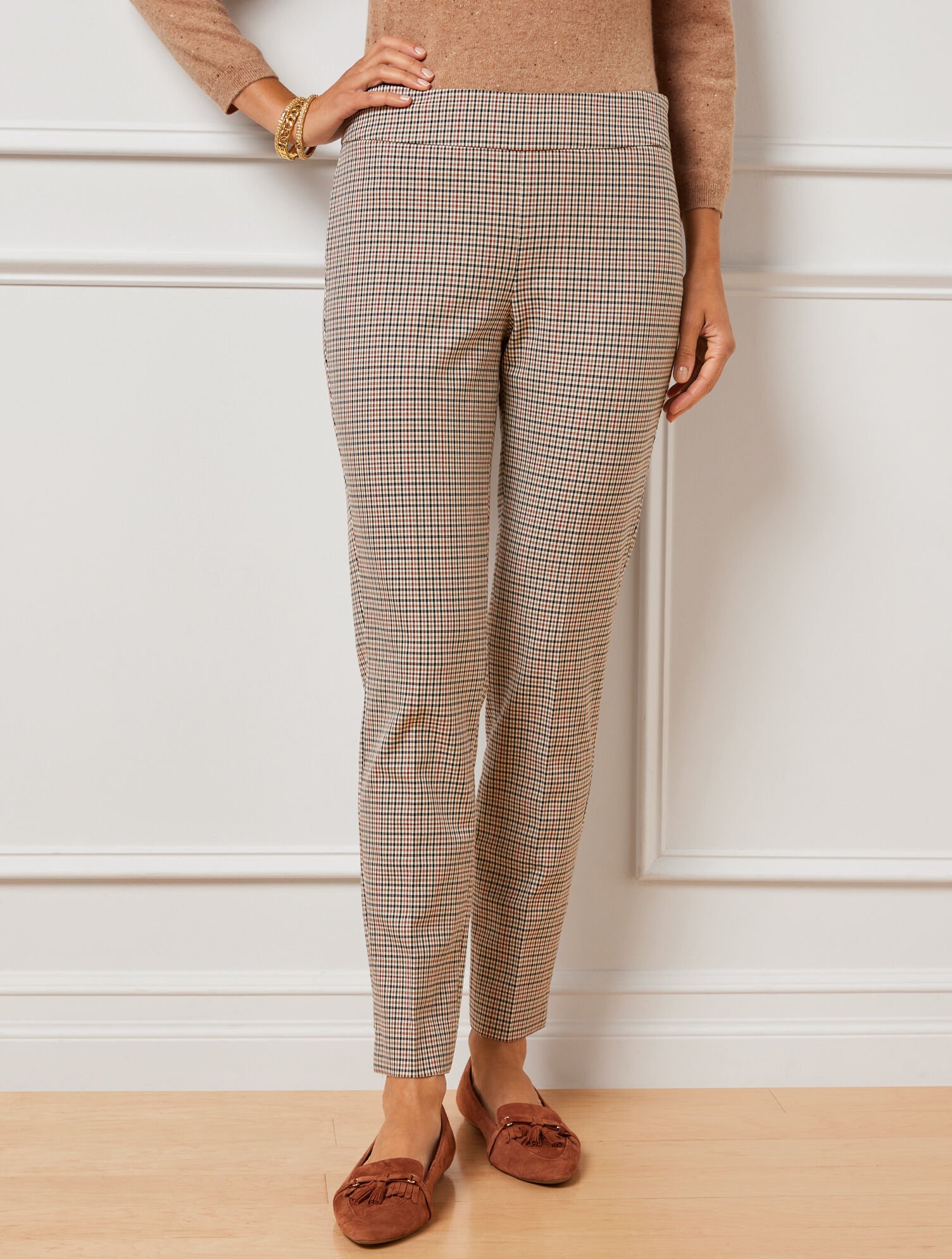 Talbots Chatham Ankle Pants - Toasty Check