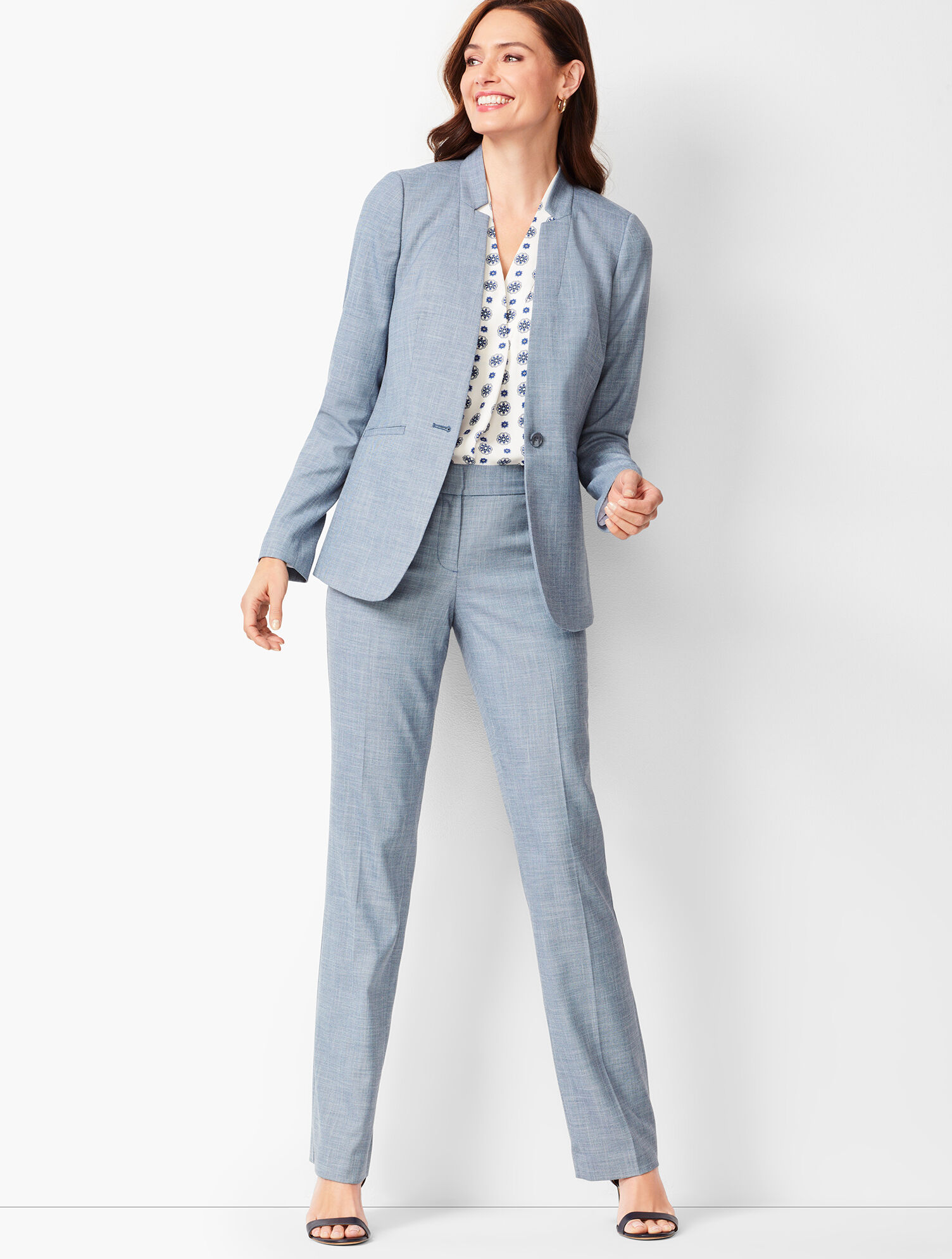 Tailored Sharkskin Barely Boot Pants