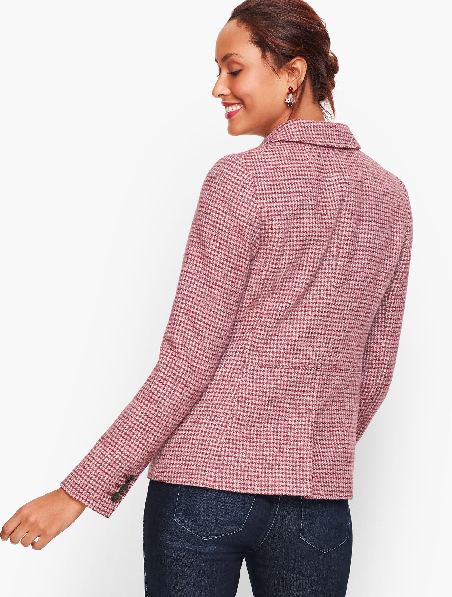 Shetland Wool Blazer - Houndstooth
