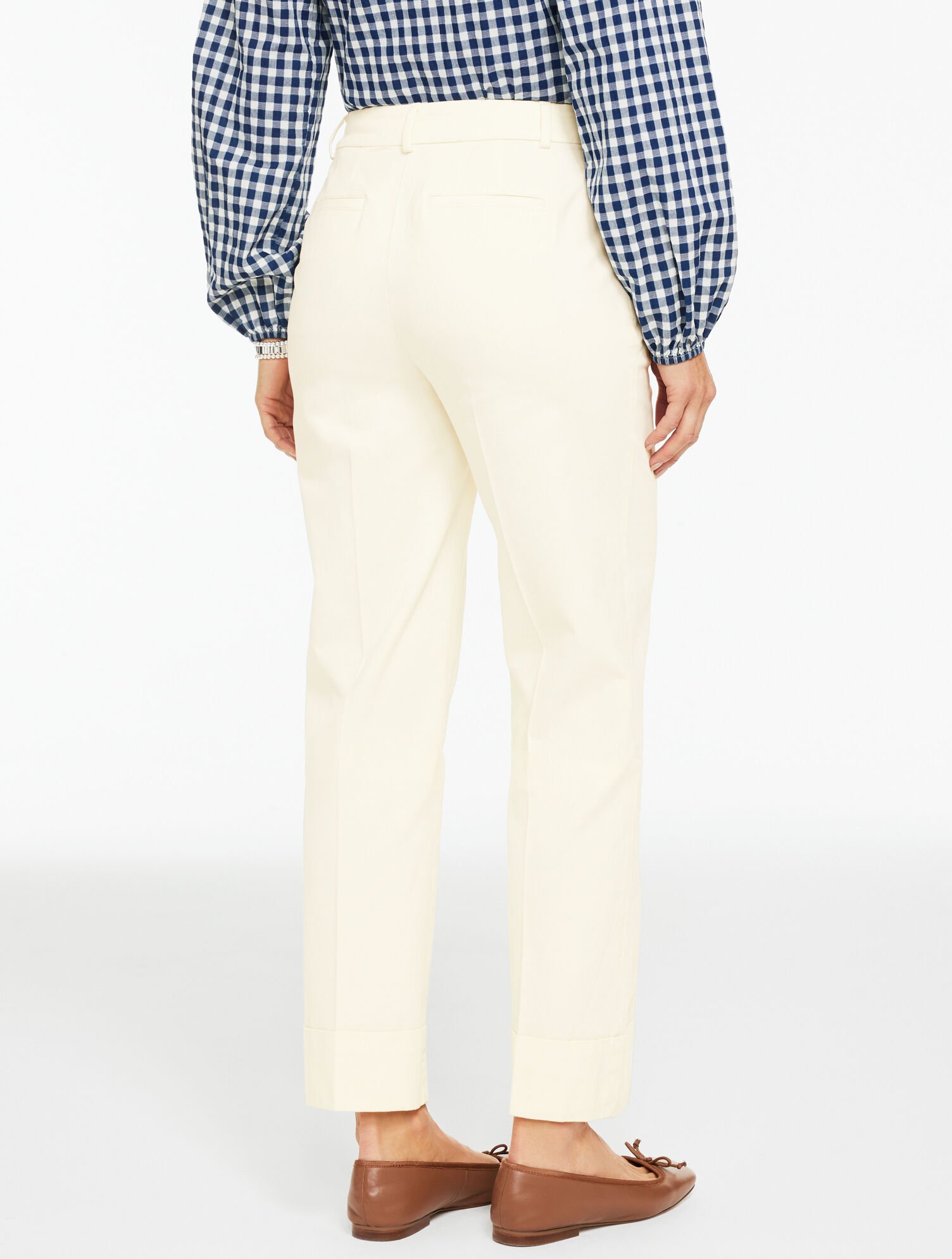 Aiden Twill Straight Ankle Pant