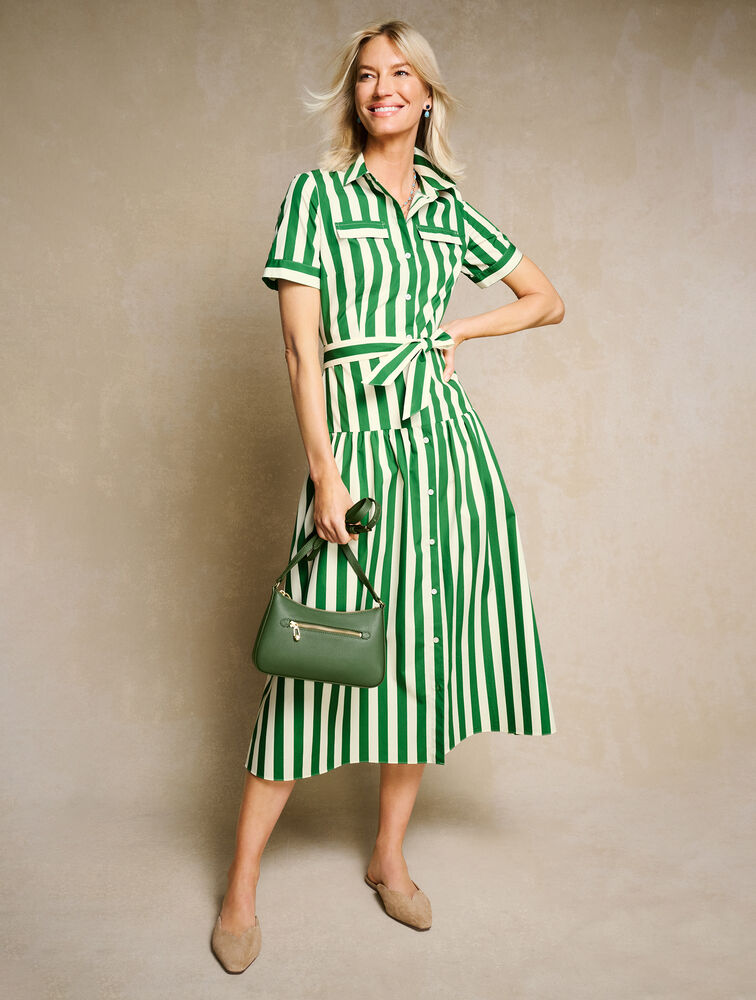 Poplin Shirtdress - Bold Stripe