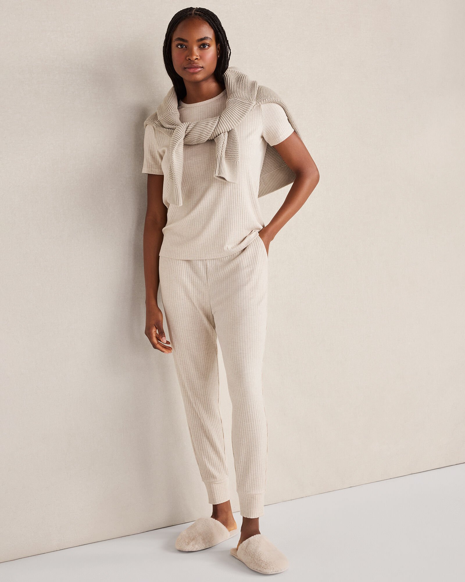 Resti Drapey Rib Knit Joggers