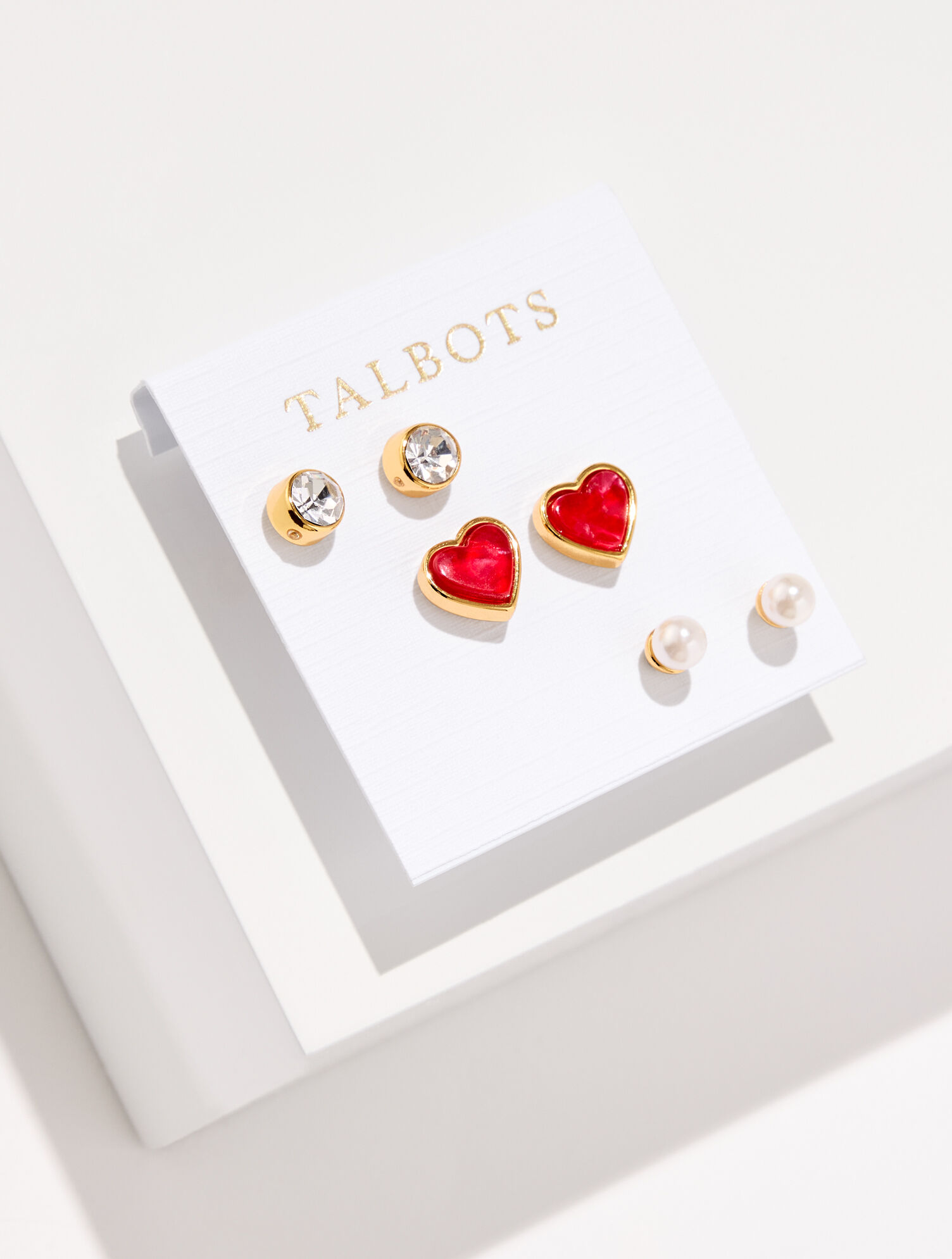 Romantic Hearts Stud Earring Set