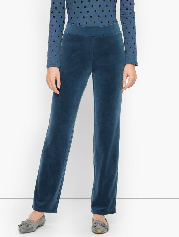 Velour Straight Leg Pants