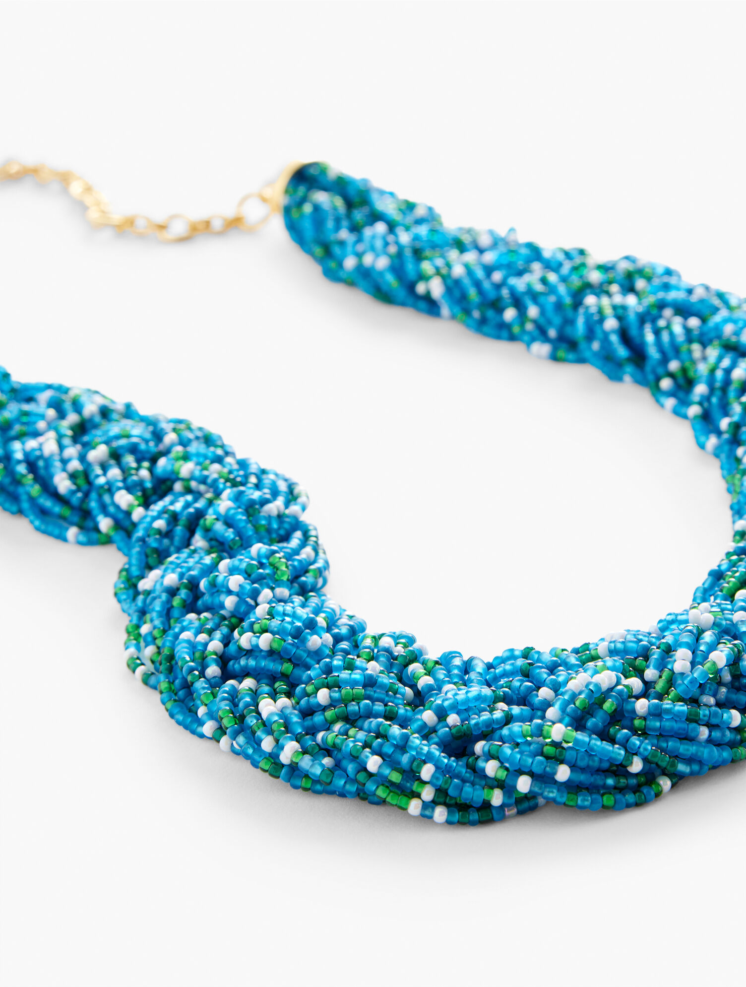 Braided Seed Bead Statement Necklace