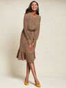 Soft Leopard Print Fit &amp; Flare Dress