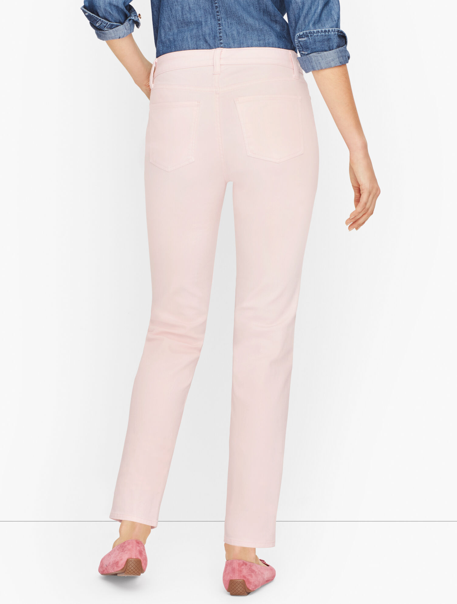 Slim Ankle Jeans - Garment Dyed Light French Rose - Curvy Fit