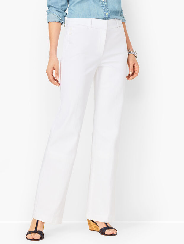 High-Waist Denim Trousers