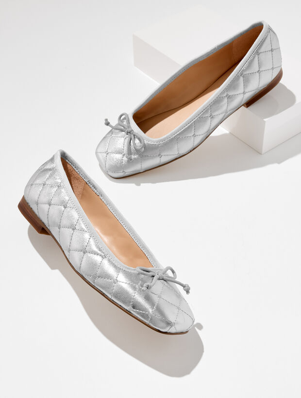 Carrington Metallic Quilted Nappa Ballet Flats