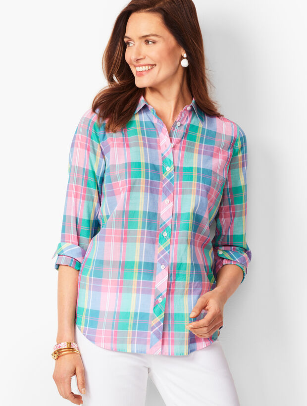Classic Cotton Shirt - Madras Plaid
