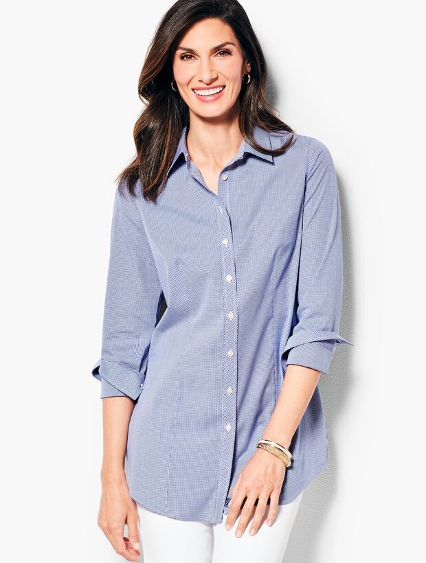 The Perfect Long-Sleeve Shirt - Extra Long/Gingham
