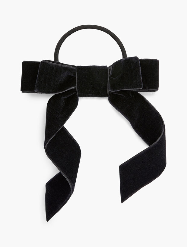 Black Velvet Bow Hair Tie