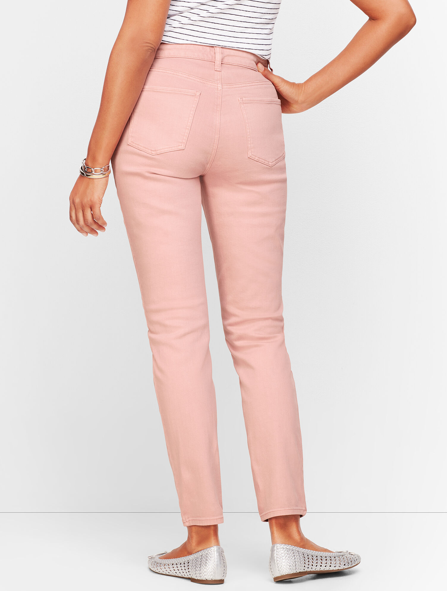 Slim Ankle Jeans - Curvy Fit - Garment-Dyed Frosted Rose