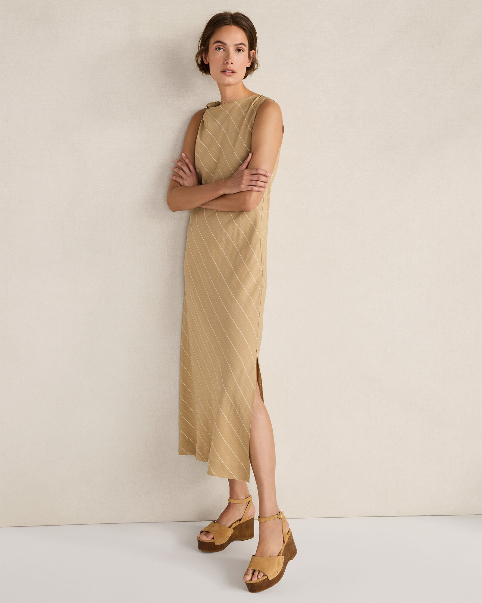 Silky Linen Blend Maxi Dress