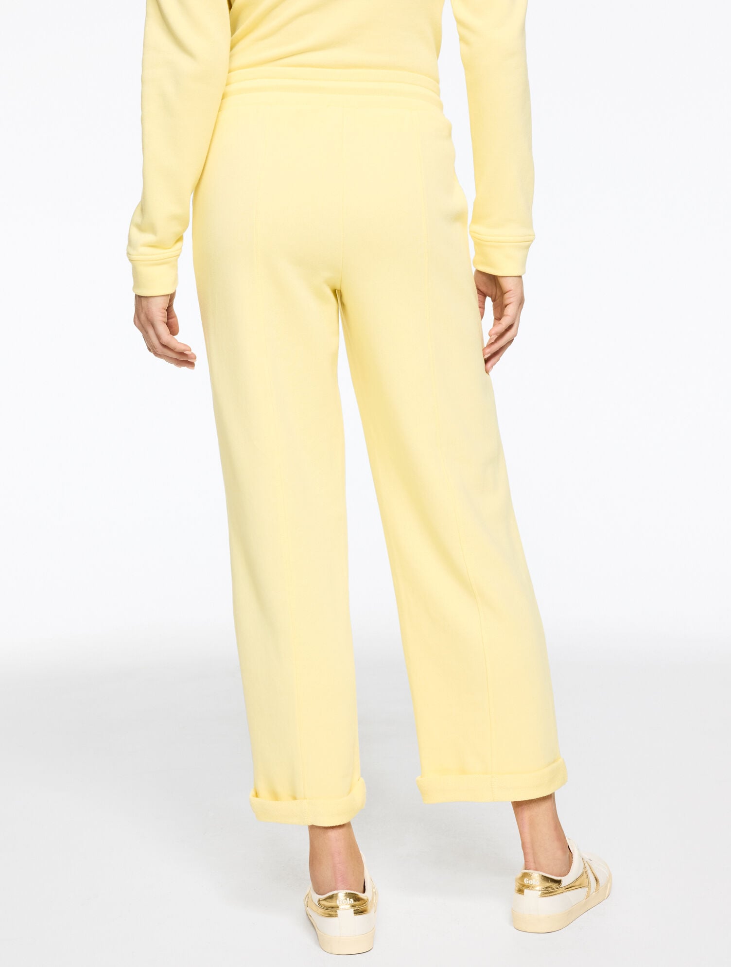 Cozy French Terry Wide Crop Pants