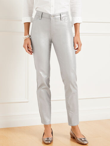 Slim Ankle Jeans - Silver Foil