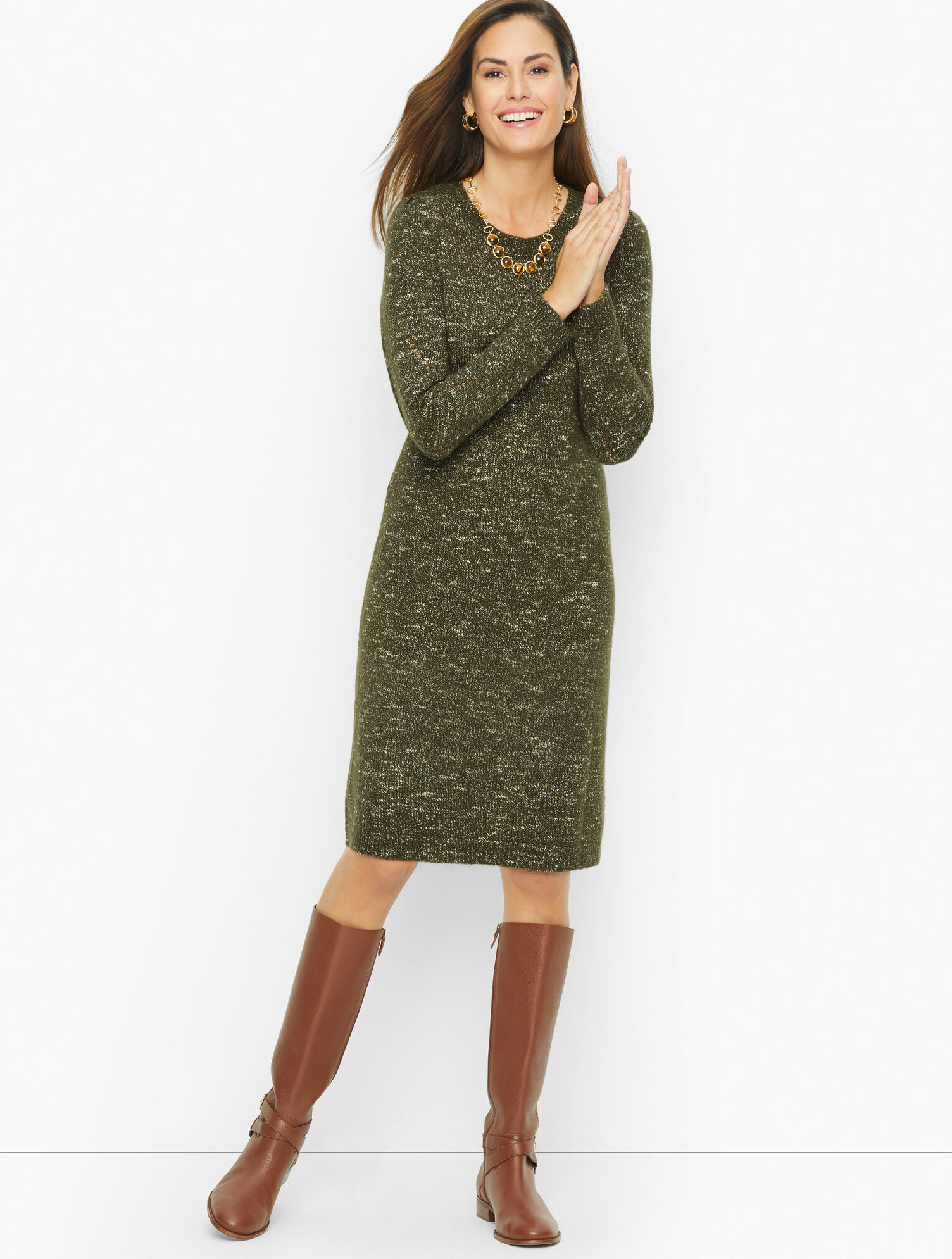 sylvia bitter choc knit midi dress SYLVIA BLACK KNIT MIDI DRESS – DISSH main image 0