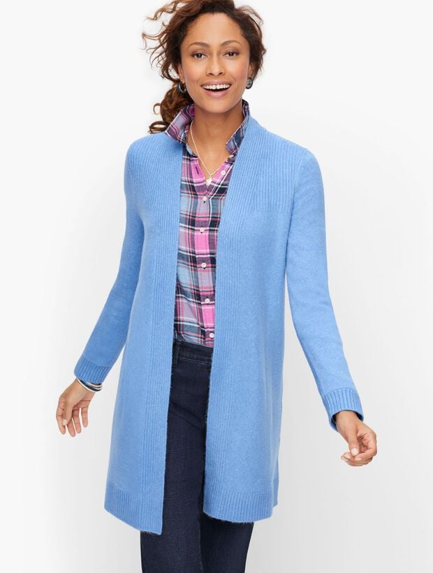 Open Front Cardigan Solid Talbots