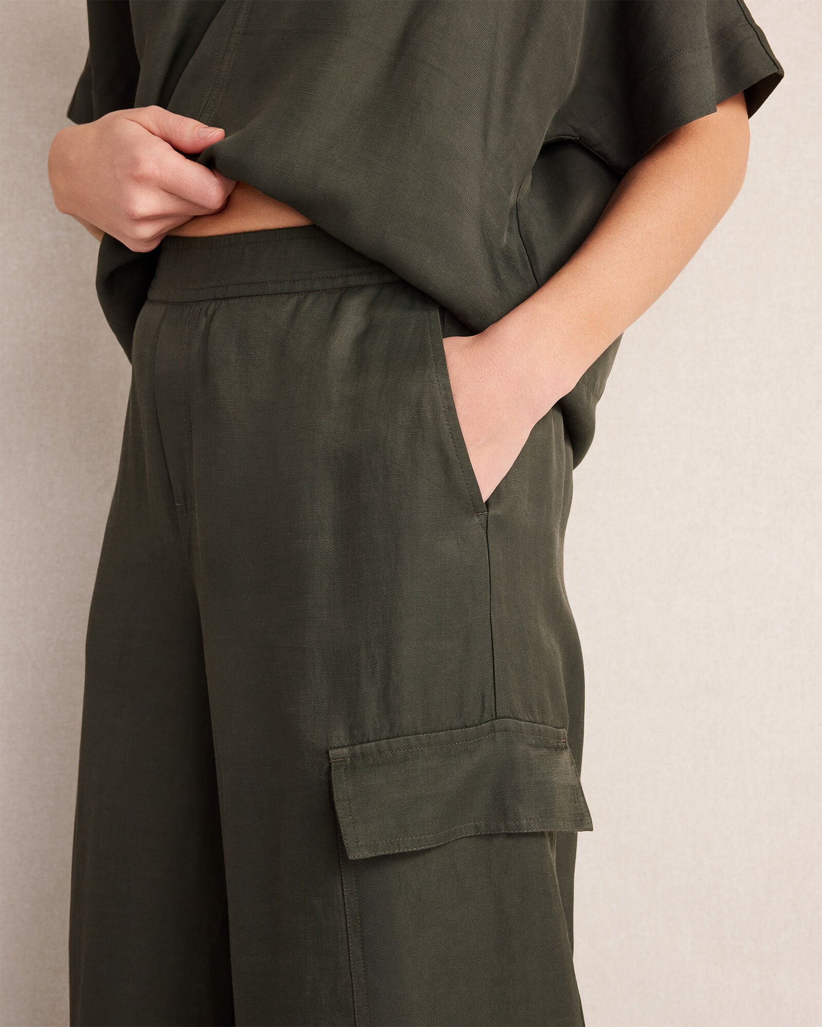 Viscose Linen Palazzo Pants