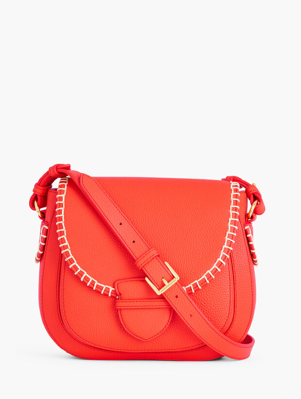Noely Crossbody Saddle Bag in Tan Bamboo