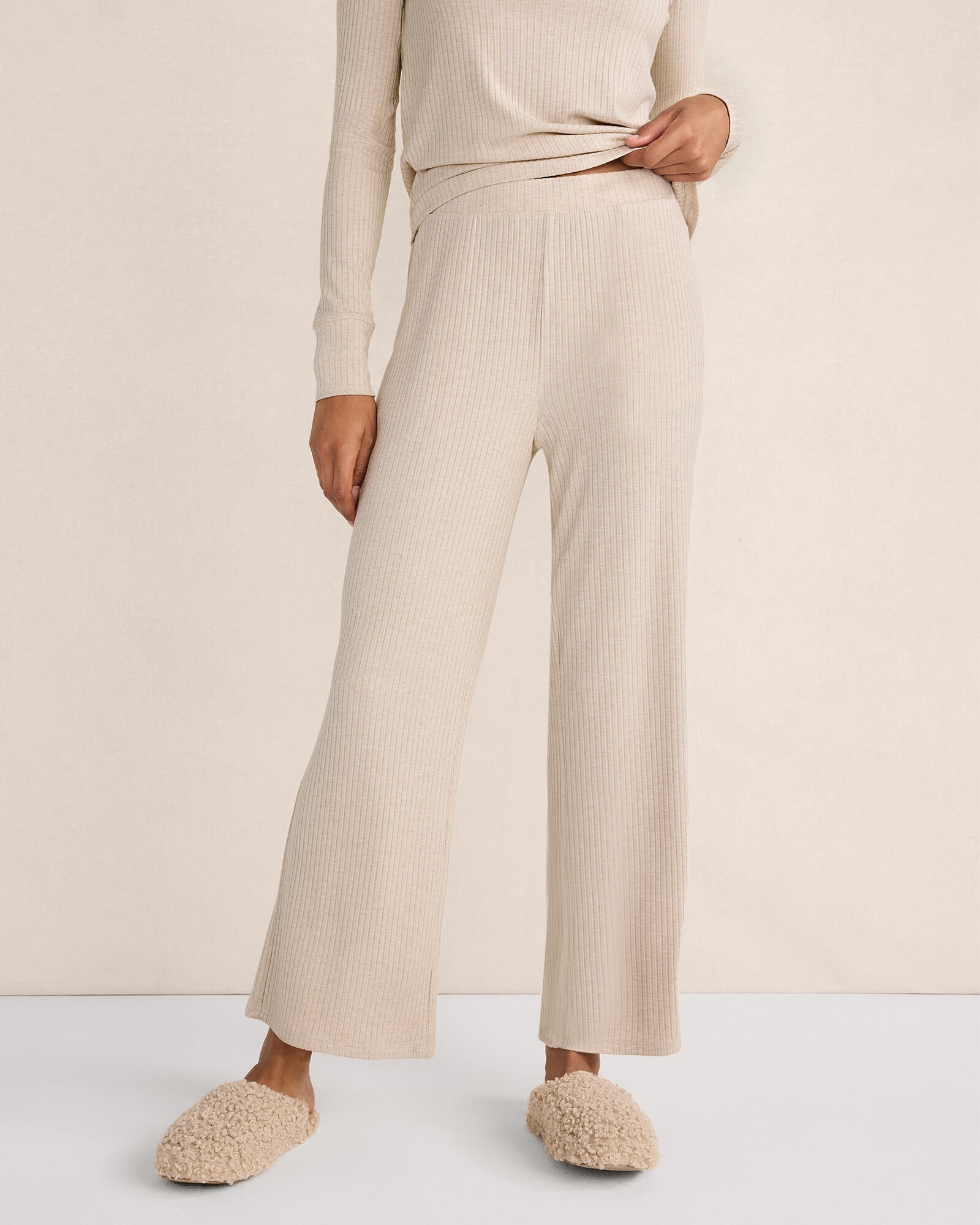 Drapey Rib Knit Pants