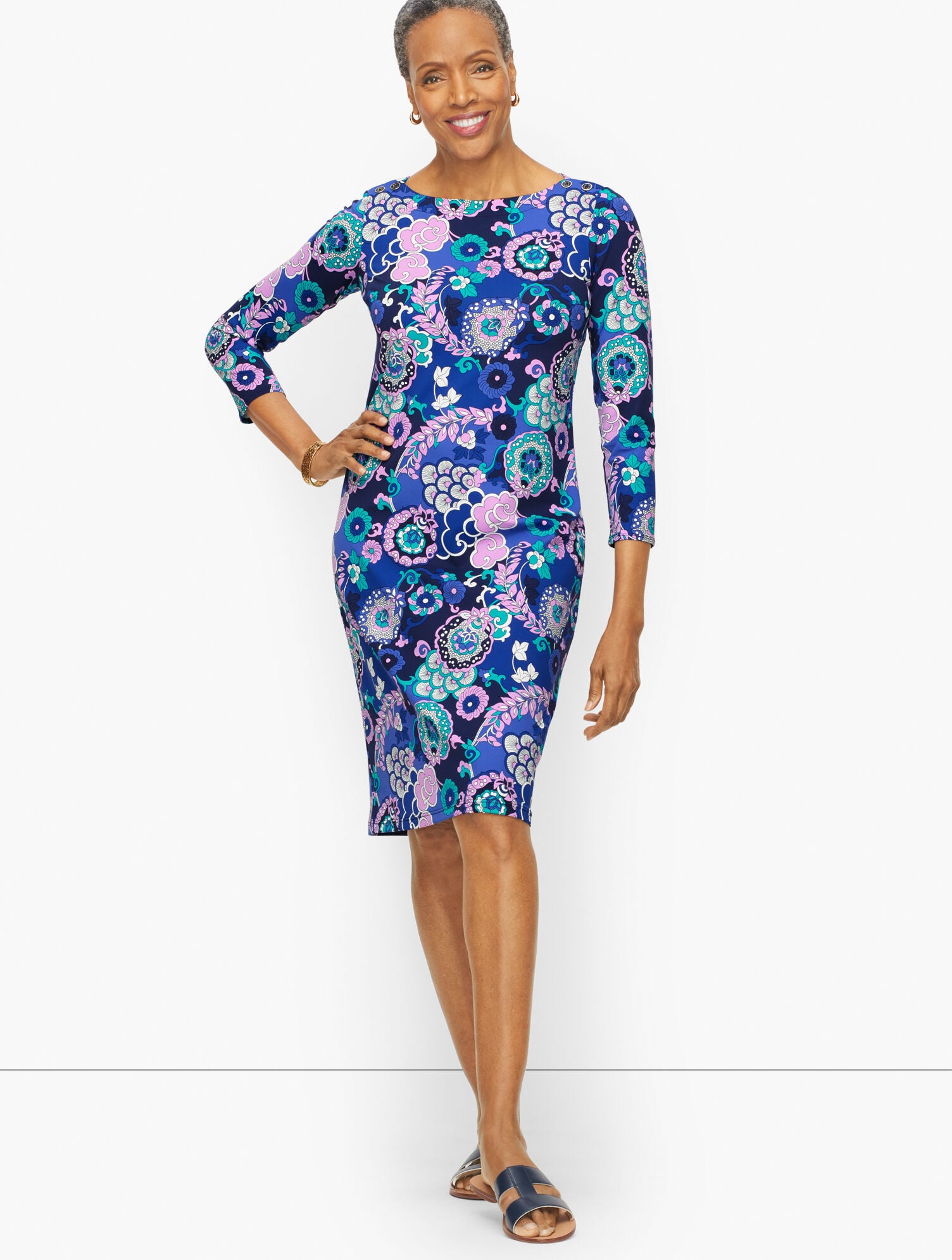 Jersey A-Line Dress - Mod Floral