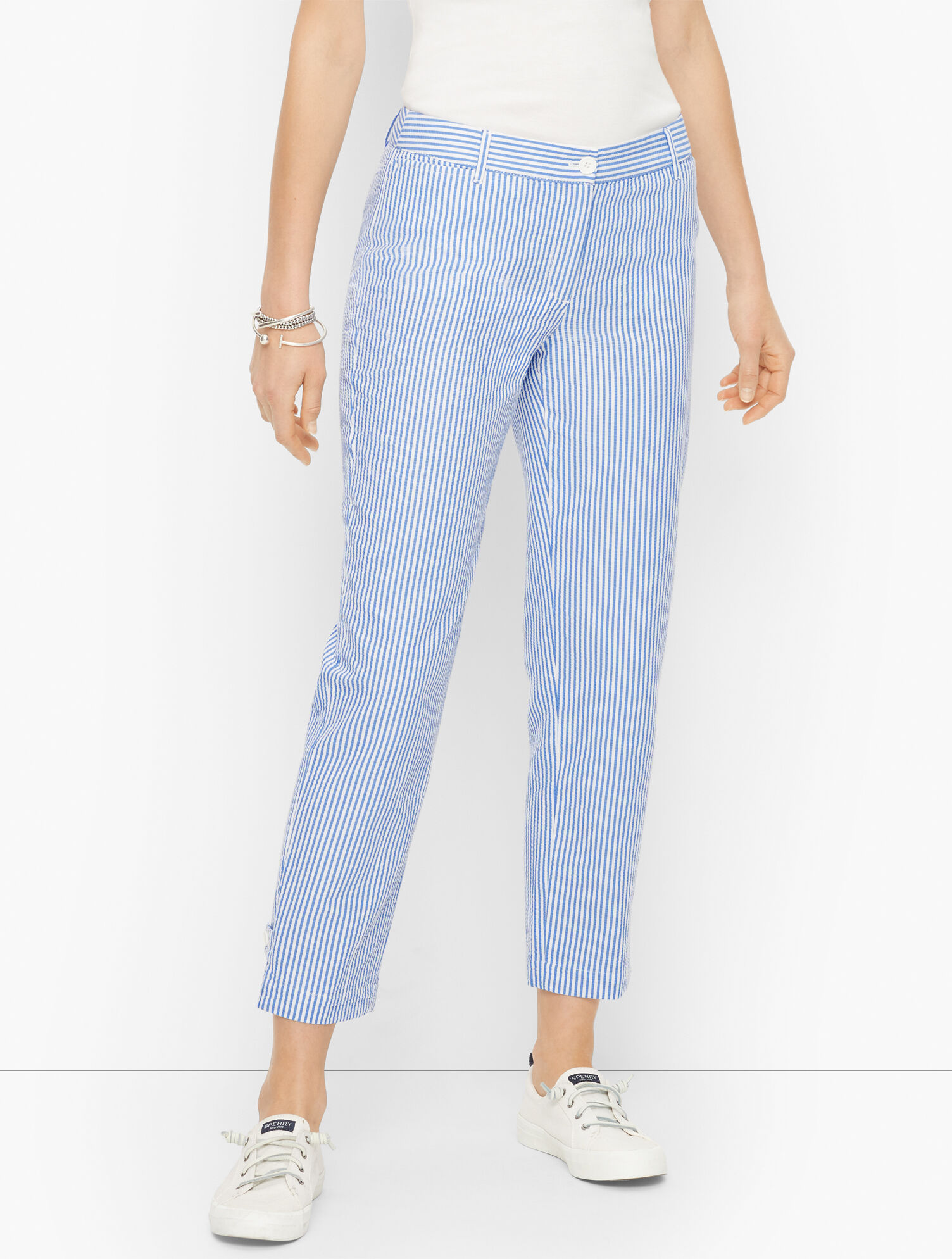 Perfect Crops - Sunshine Seersucker - Curvy Fit